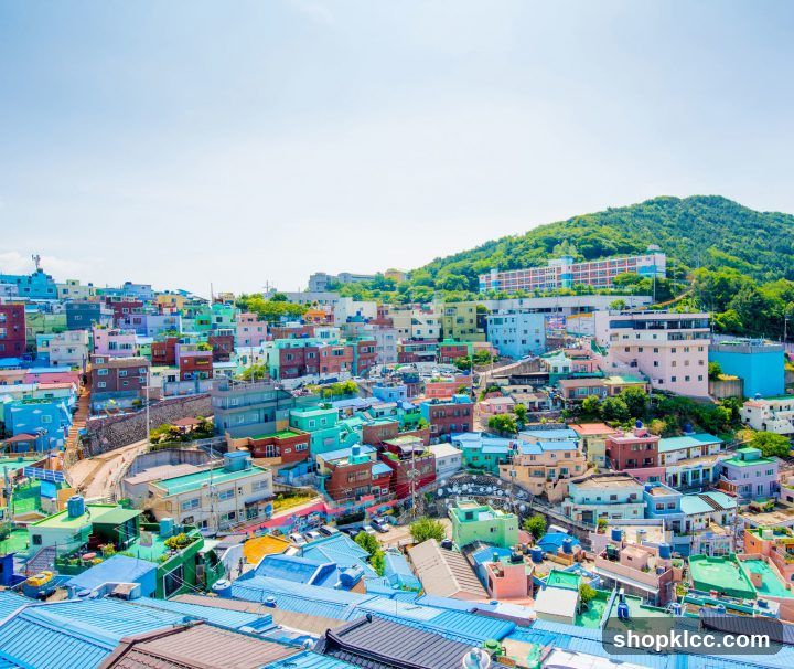 Colorful Hillside Neighborhood