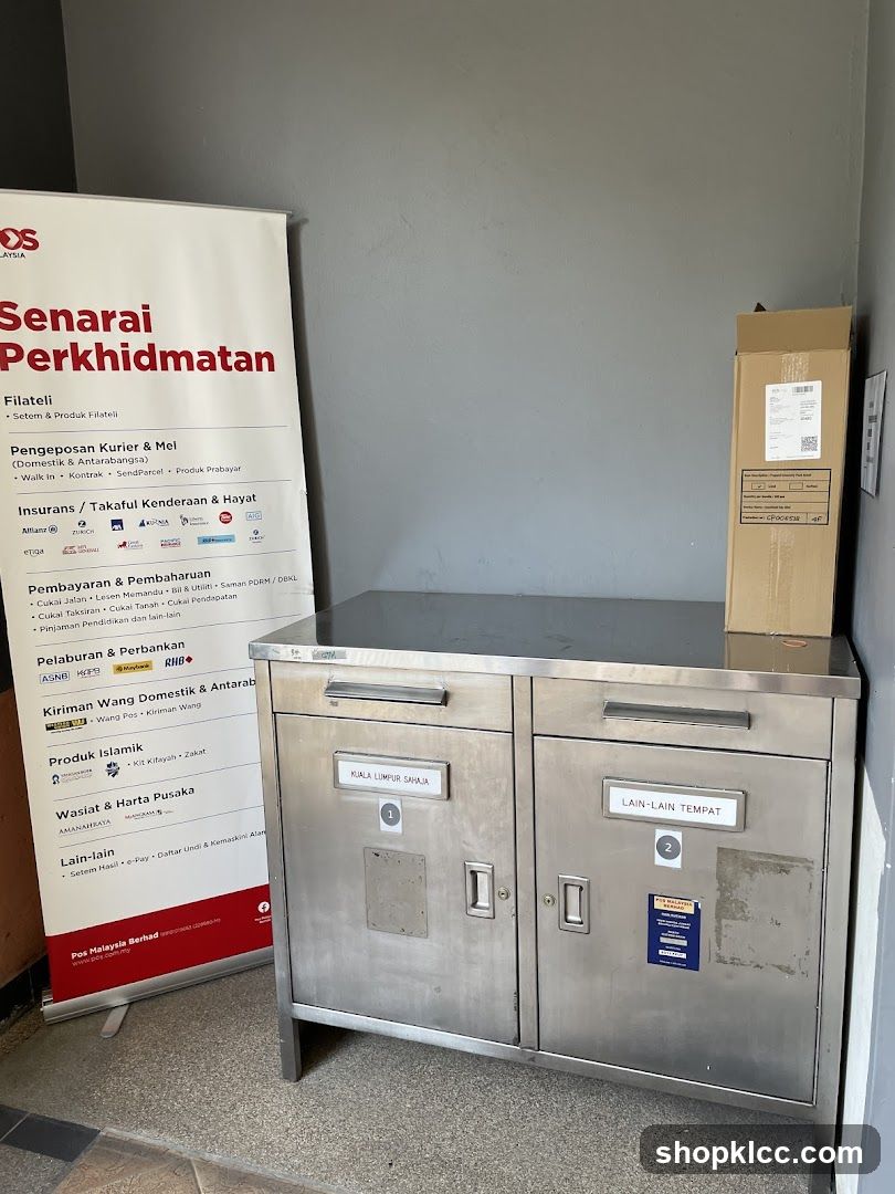 Postal Service Counter and Signage