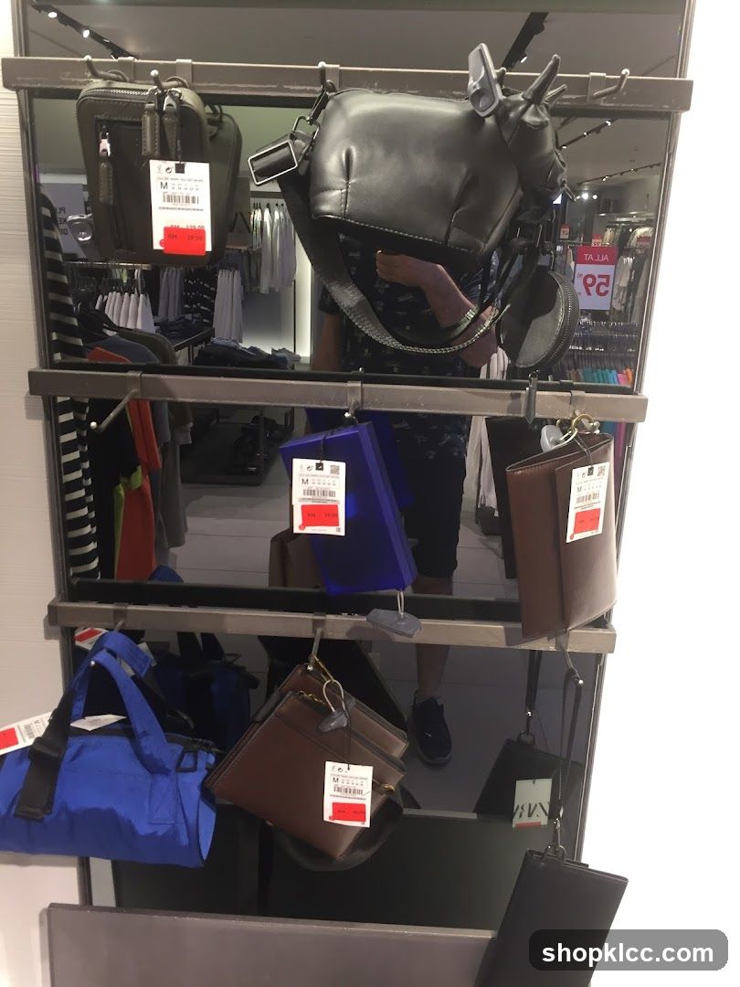Bags and Wallets Display