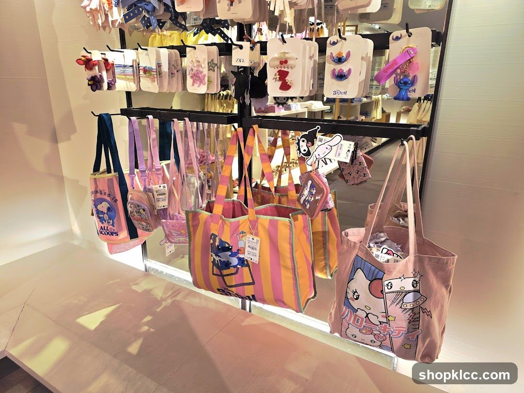 Character Themed Tote Bags and Accessories