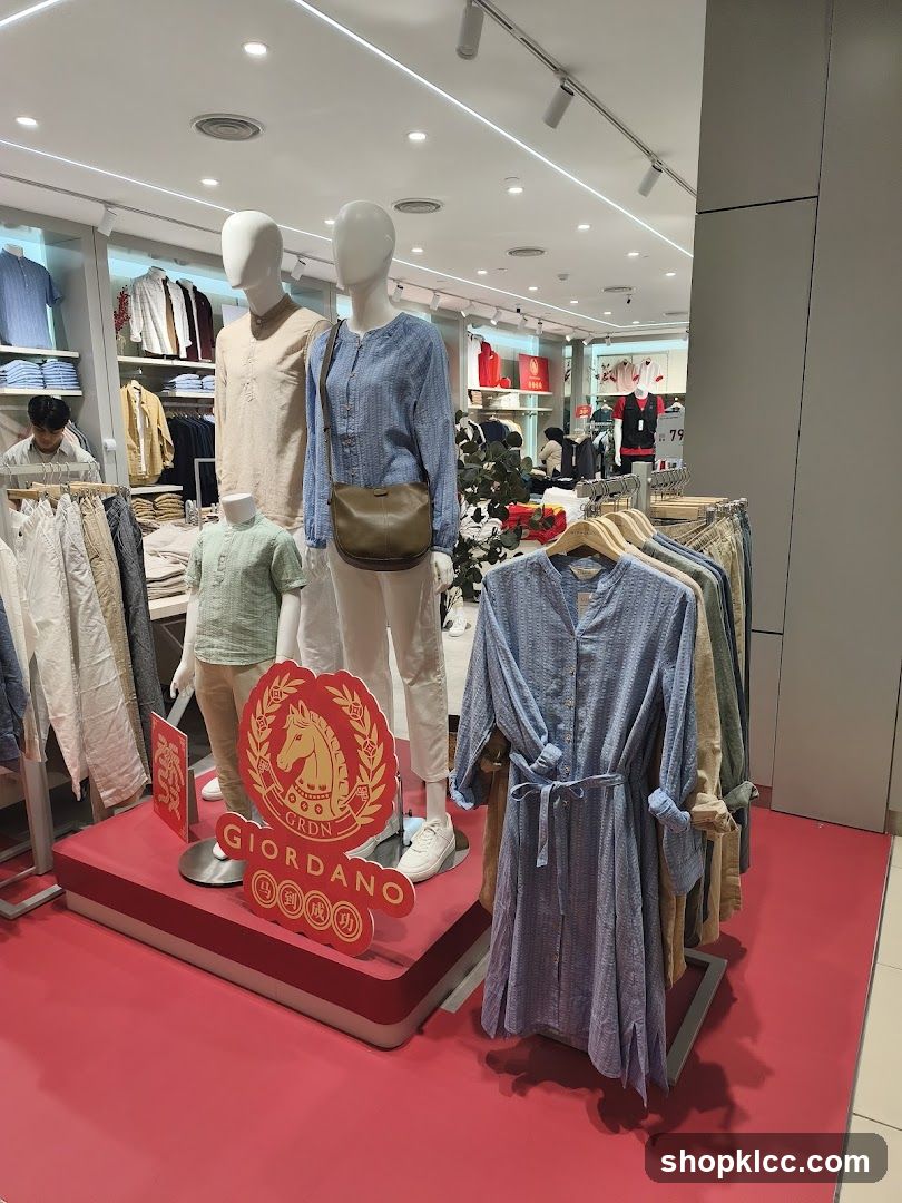 Giordano Clothing Store Interior Display