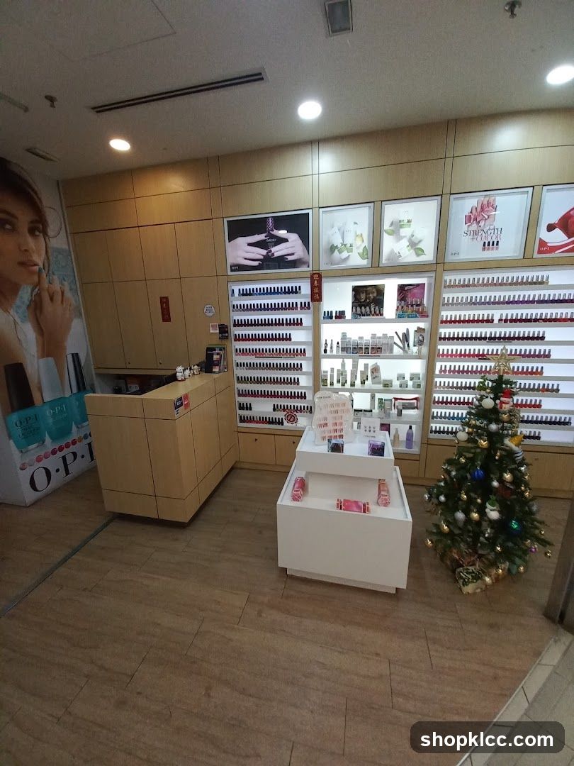 Beauty Store Interior with Christmas Decor