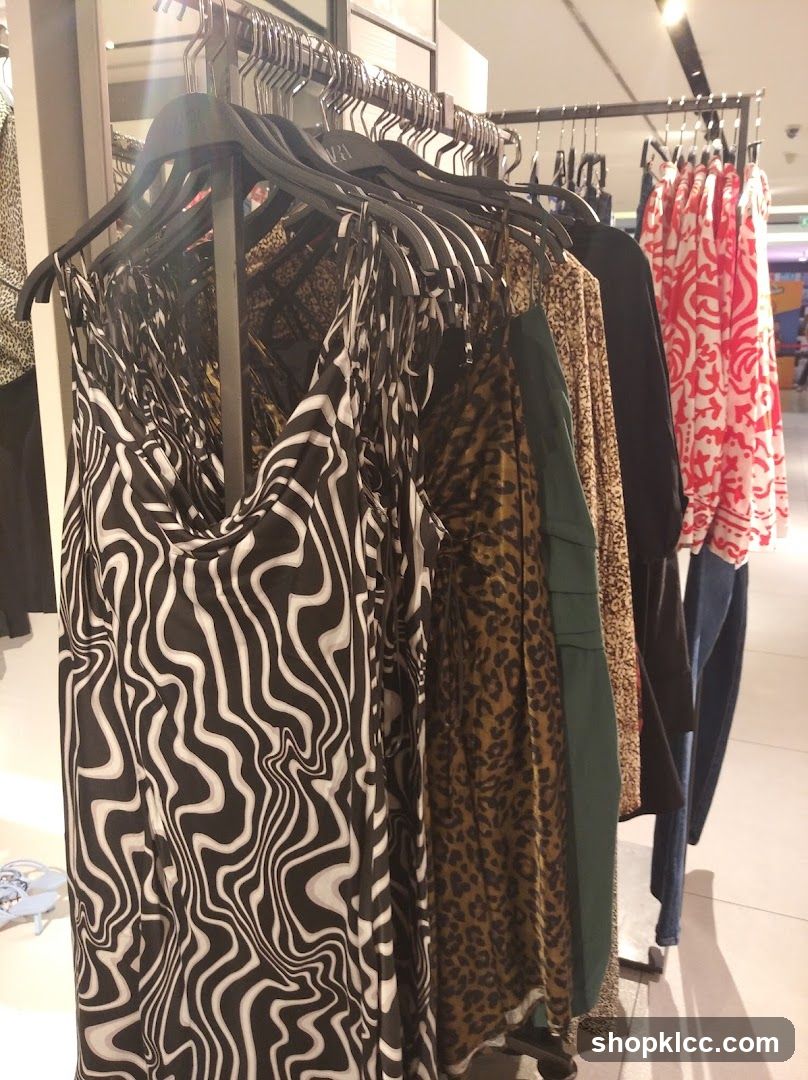 Clothing Racks with Various Dresses