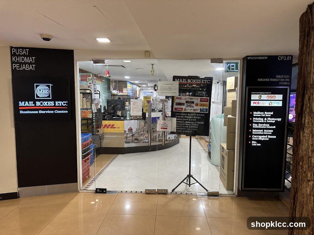 Mail Boxes Etc. (DHL) Sunway Pyramid - Courier Poslaju Citylink DHL Fedex