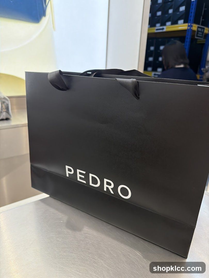 Black Shopping Bag with PEDRO Logo