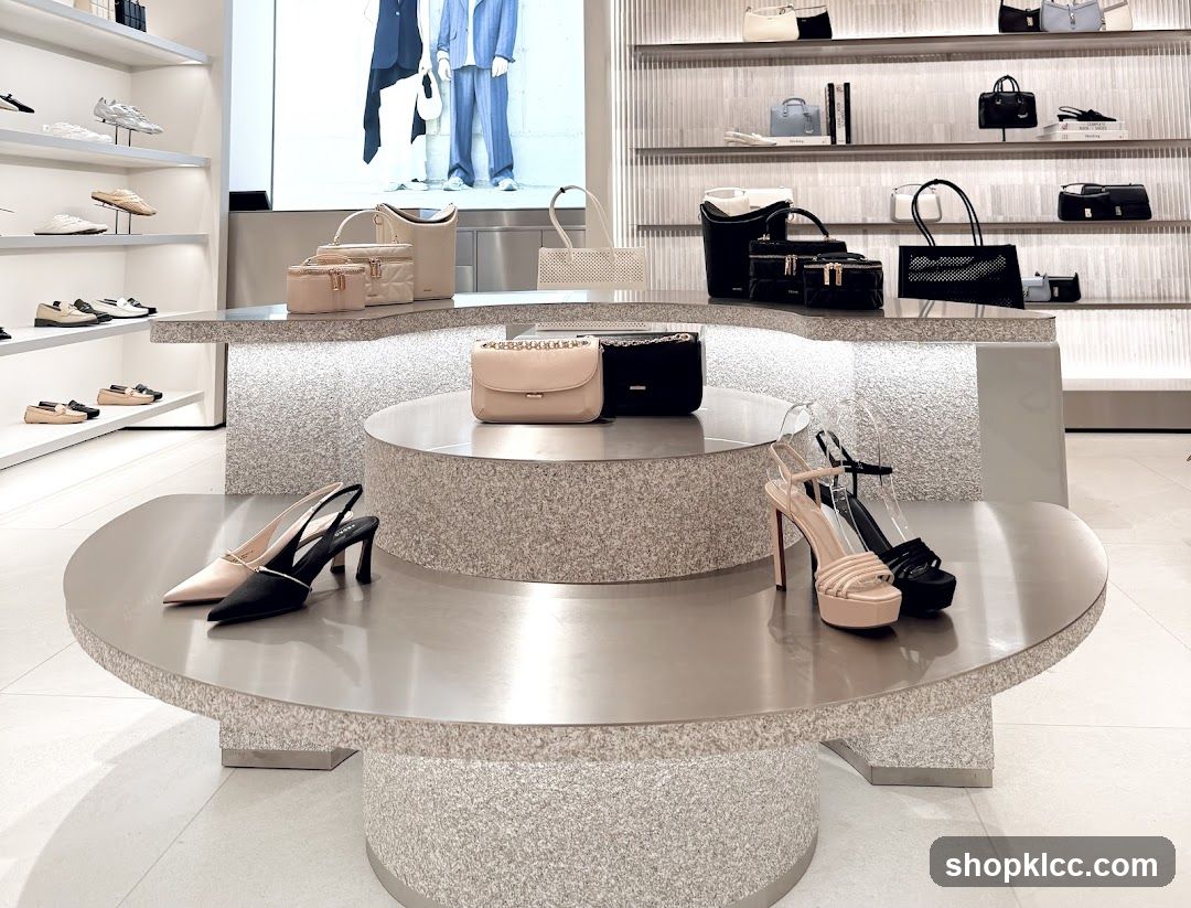 Store Display of Shoes and Handbags