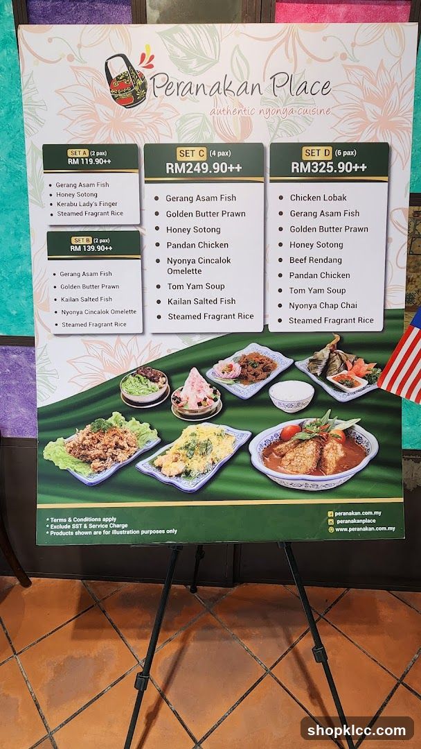 Peranakan Place Menu