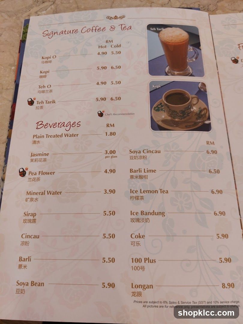 Signature Coffee & Tea and Beverages