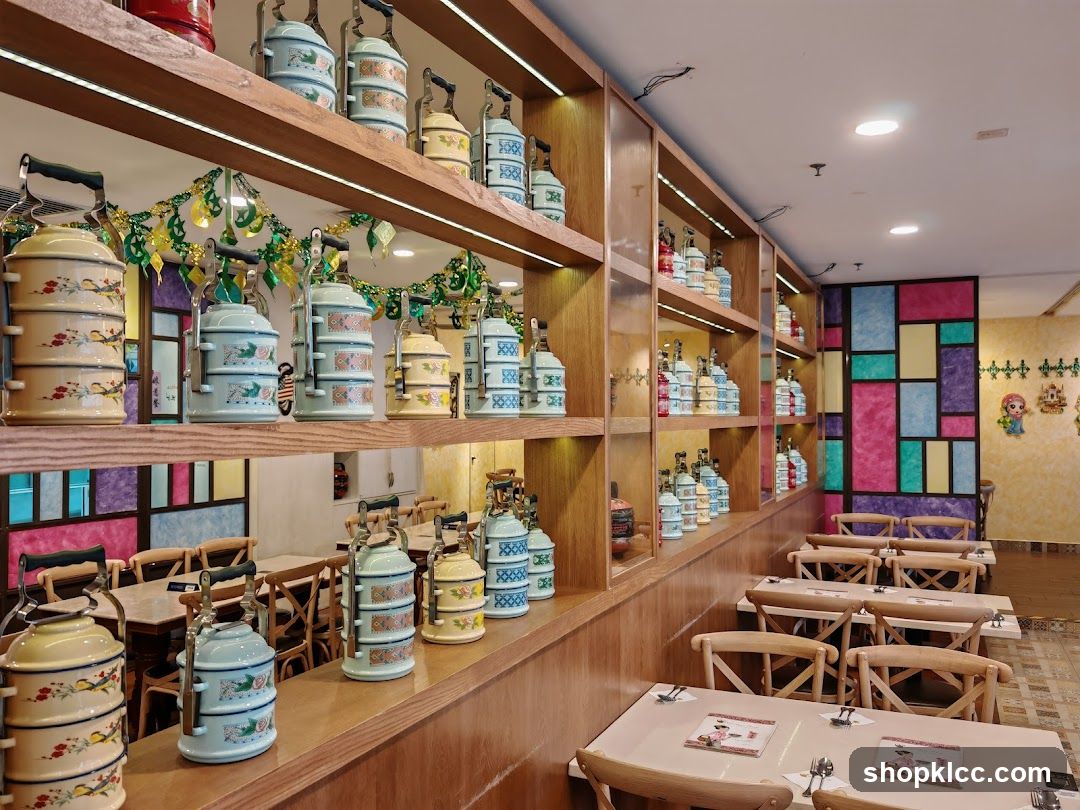 Restaurant Interior with Tiffin Carriers