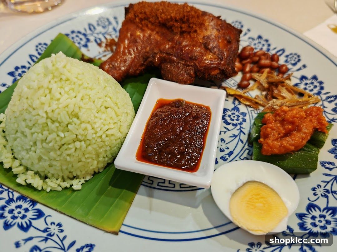 Nasi Lemak with Fried Chicken