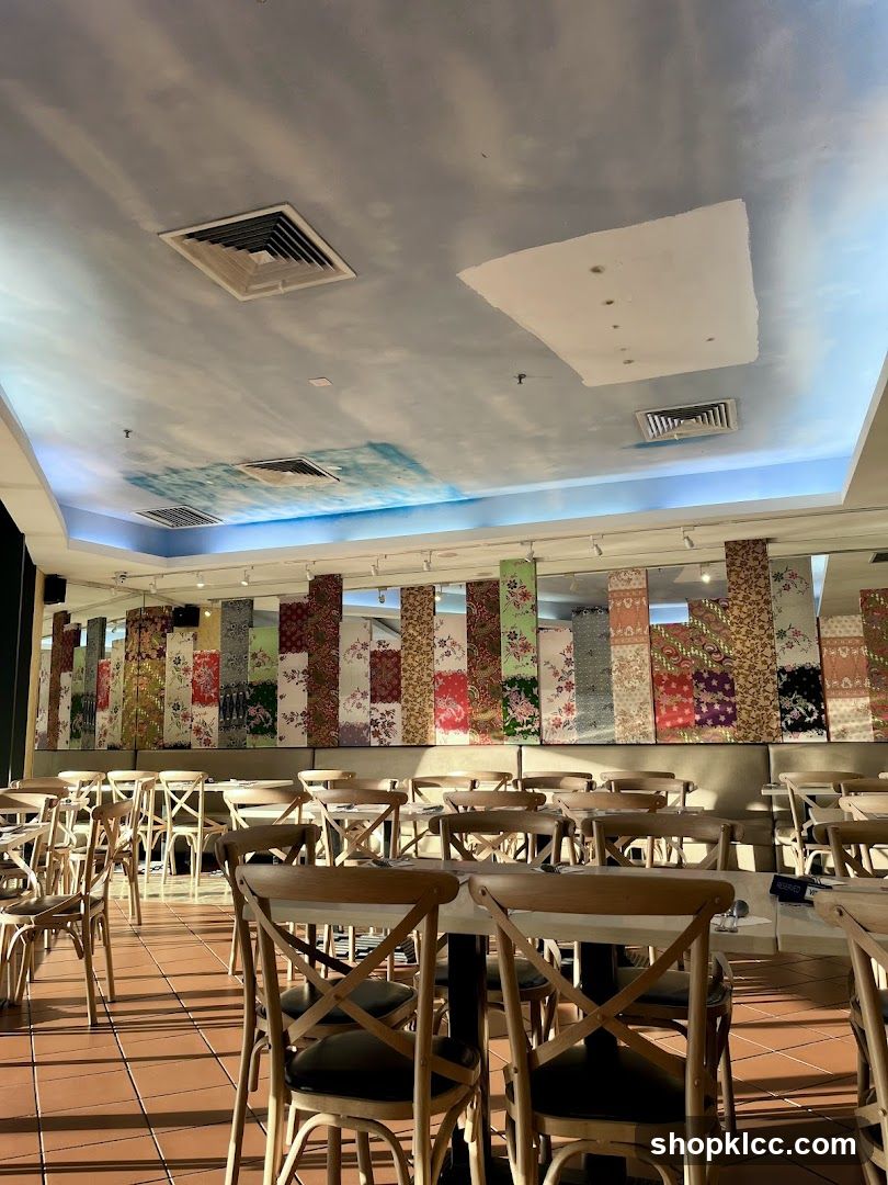 Restaurant Interior with Decorative Wall Panels