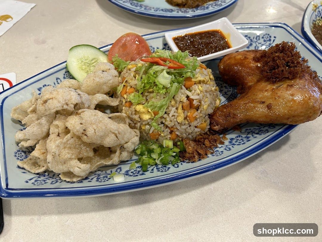Fried Rice with Chicken Leg