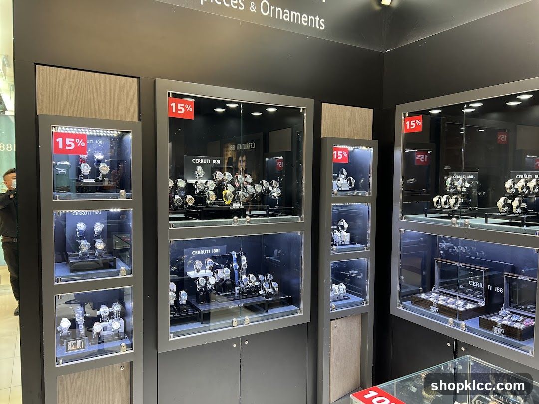 Watch Display with Sale Signs
