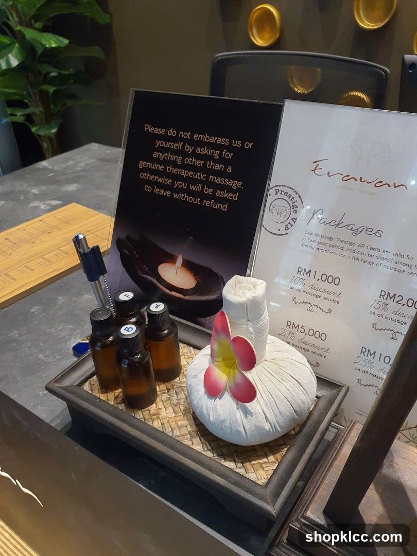 Massage Packages and Policy