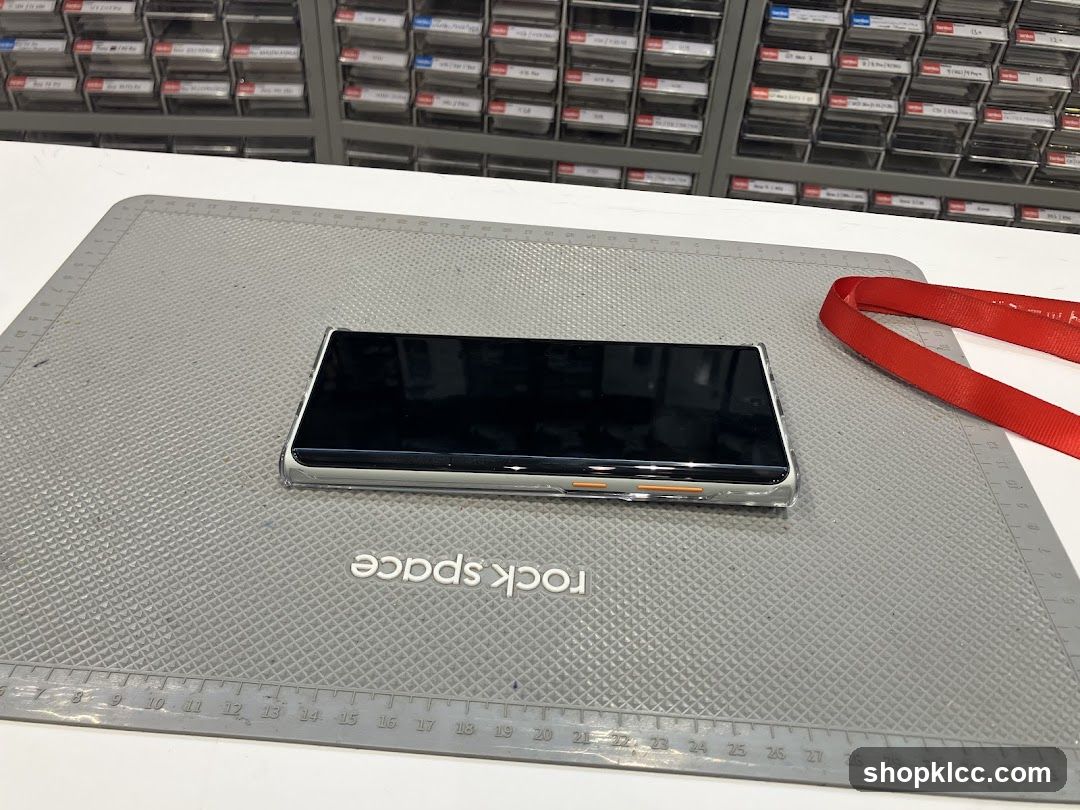 Smartphone on a mat