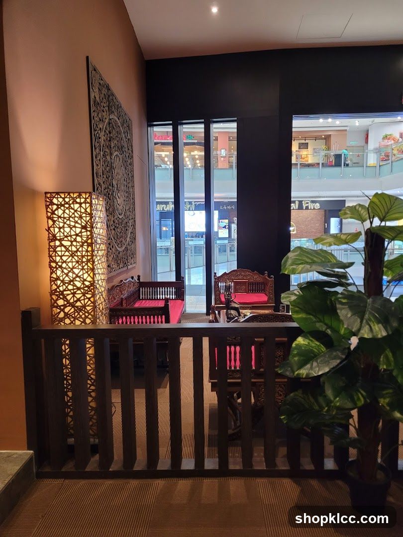 Interior seating area with ornate furniture