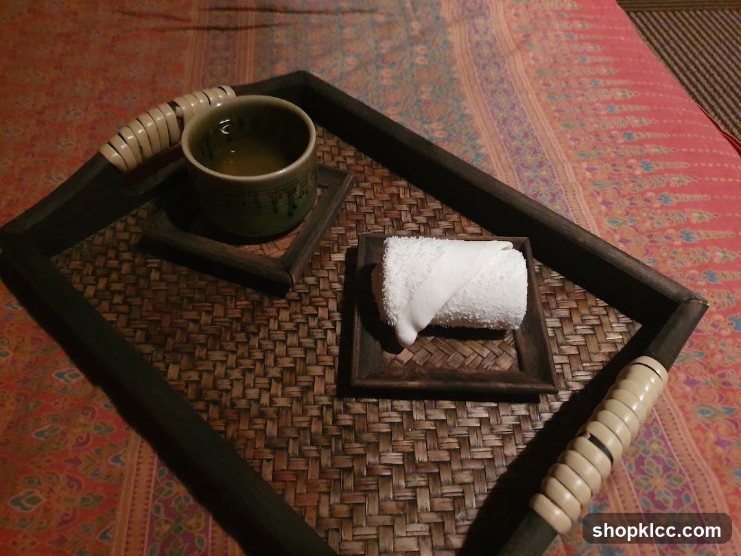 Spa Tray with Tea and Towel