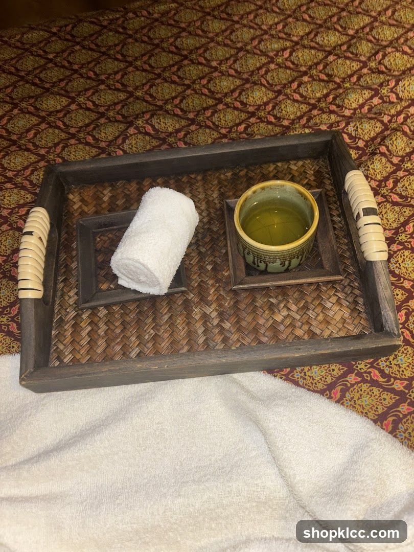 Spa Tray with Tea and Towel