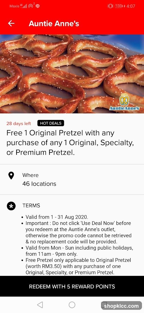 Auntie Anne's Hot Deal