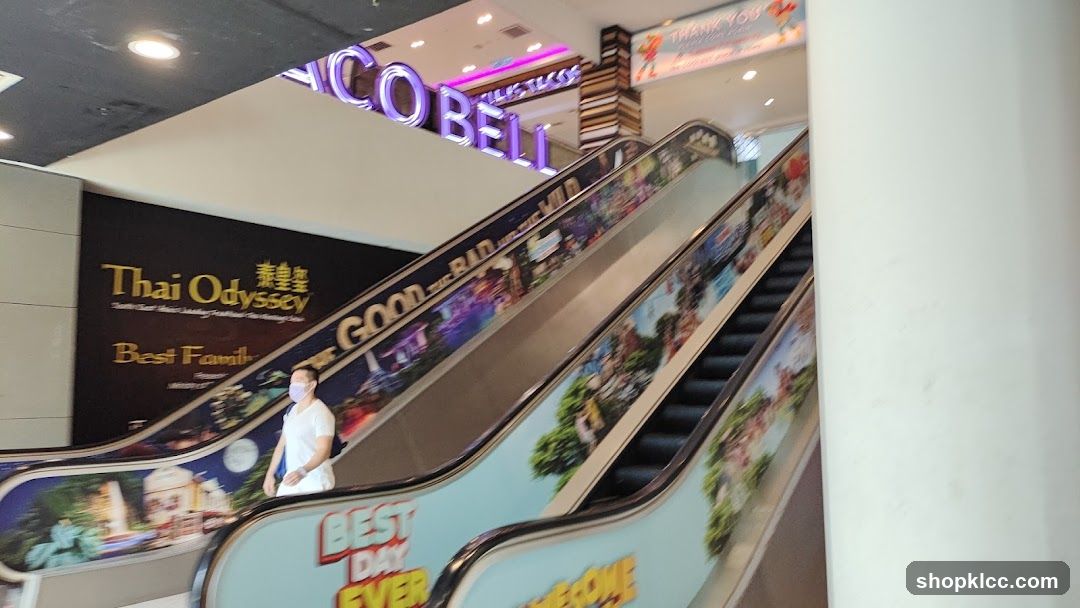 Escalators with advertisements