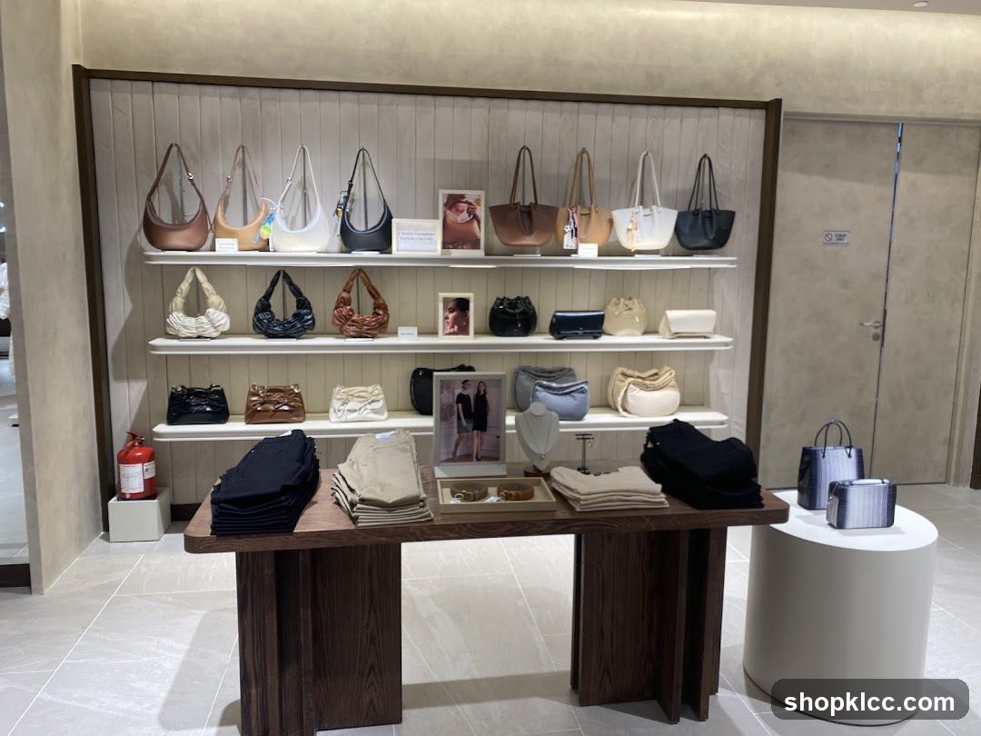 Store Display of Handbags and Apparel
