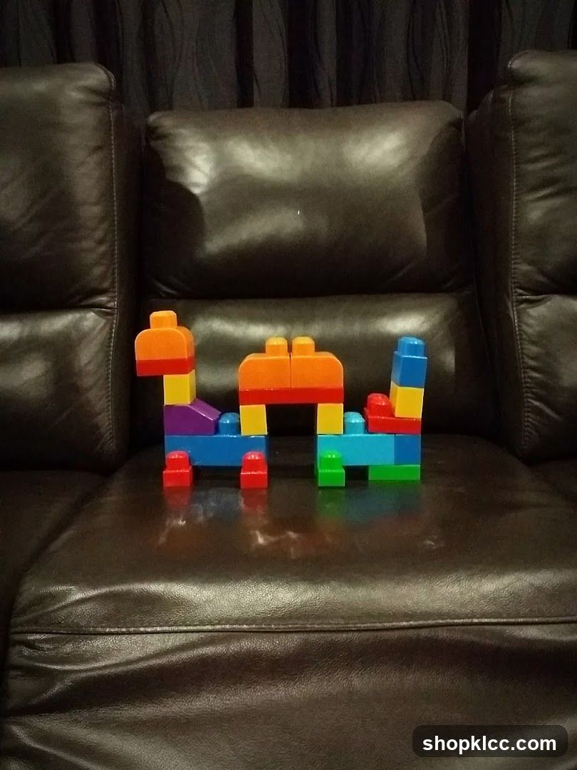 Building Blocks on Couch