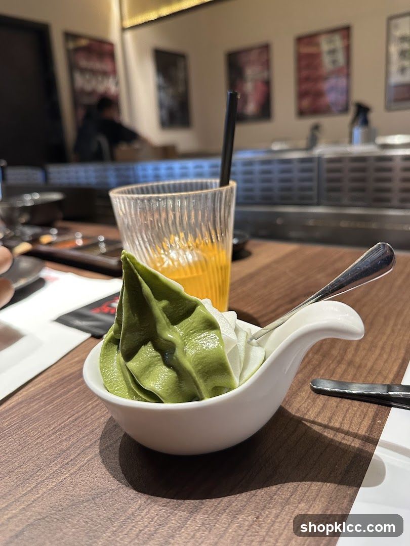 Soft Serve Ice Cream with Drink