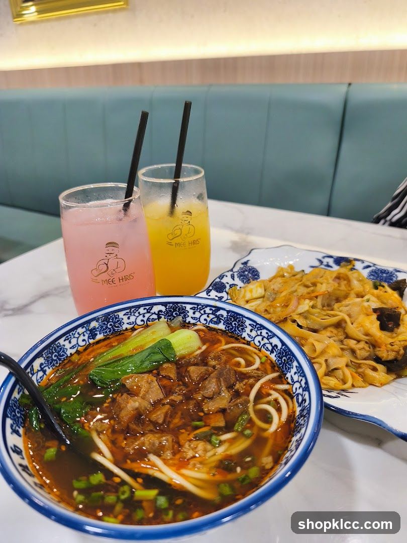 Noodle Soup and Drinks