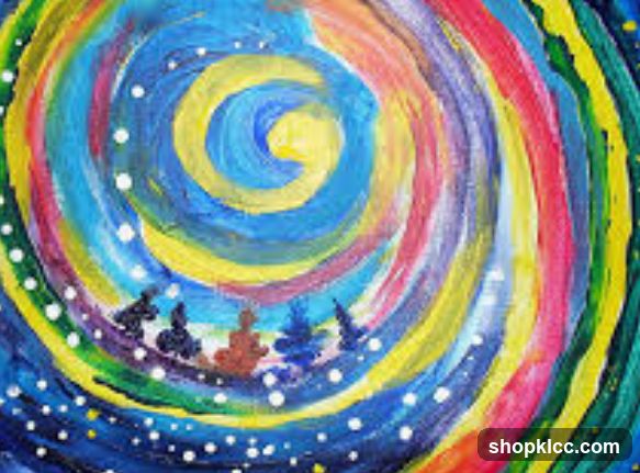 Abstract Spiral Painting