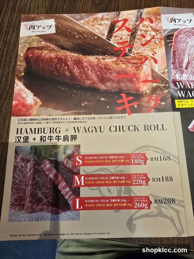 Hamburg + Wagyu Chuck Roll