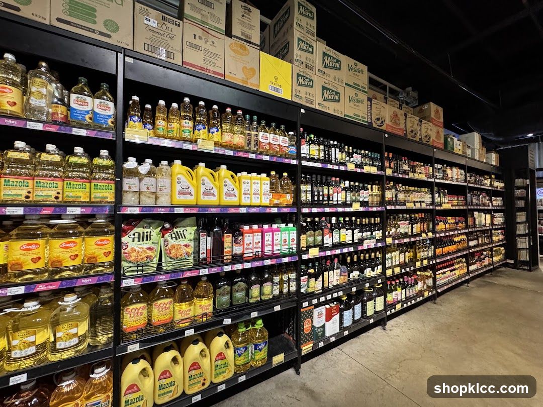 Aisle of Cooking Oils and Condiments