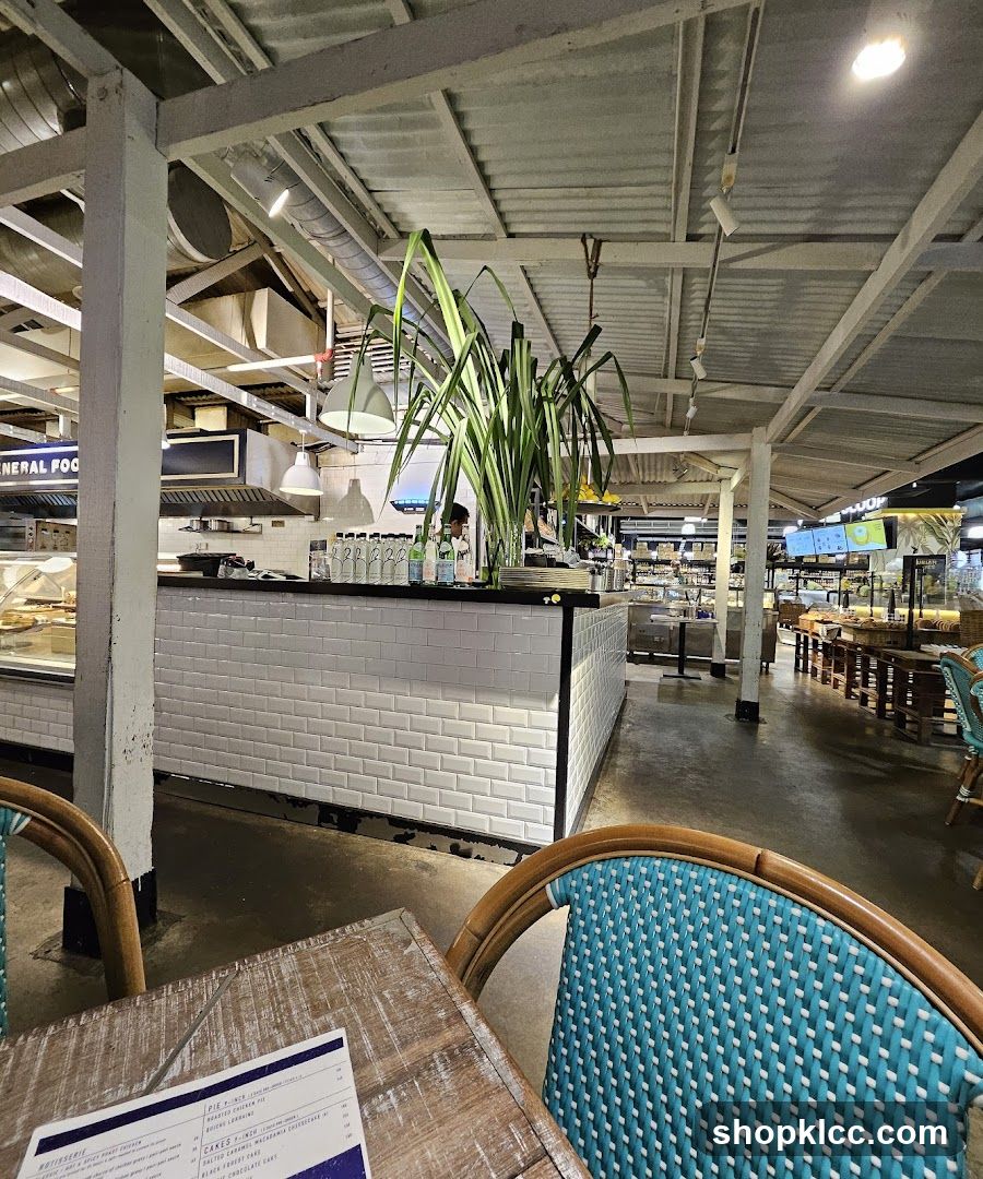 Cafe Interior with Seating and Counter