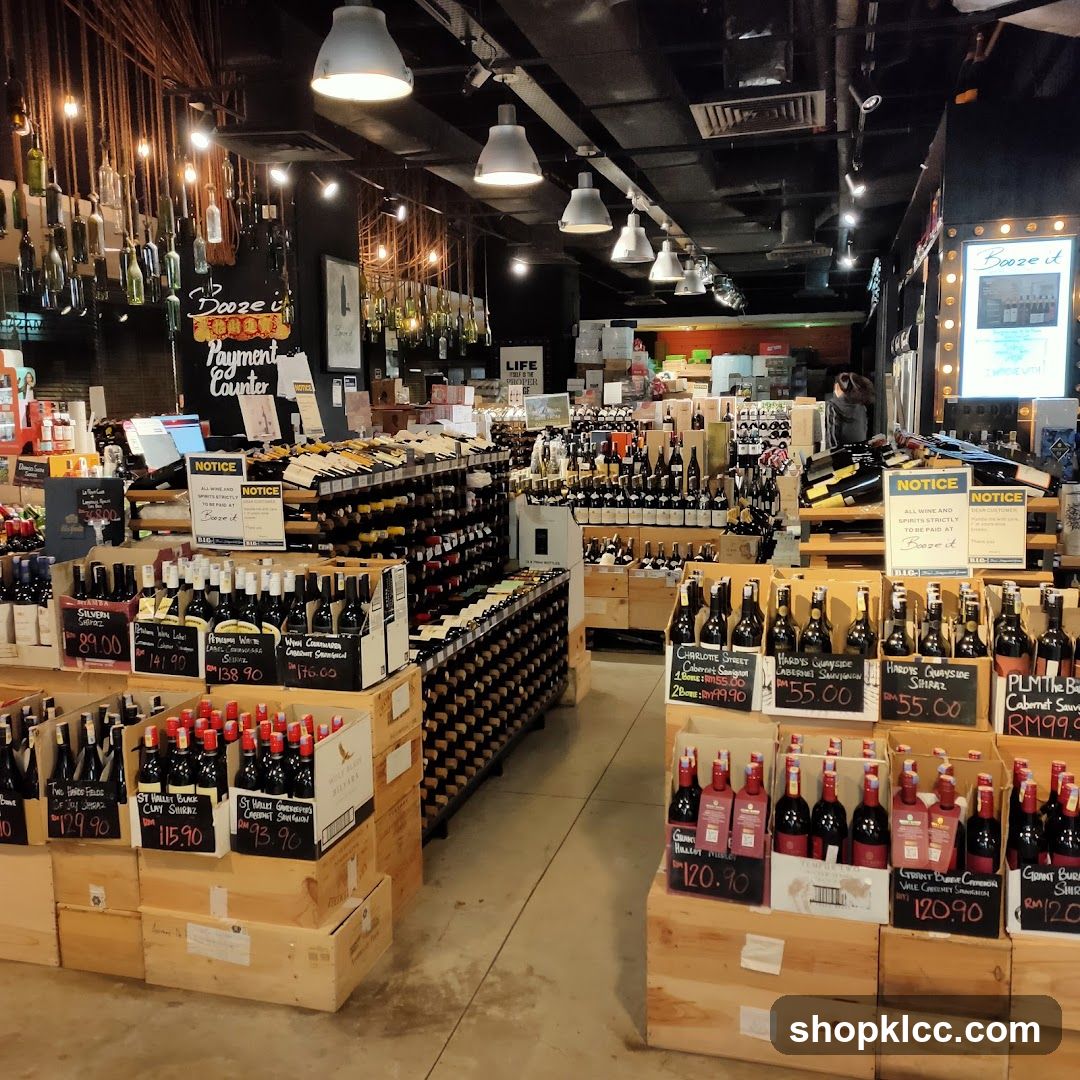Wine store interior