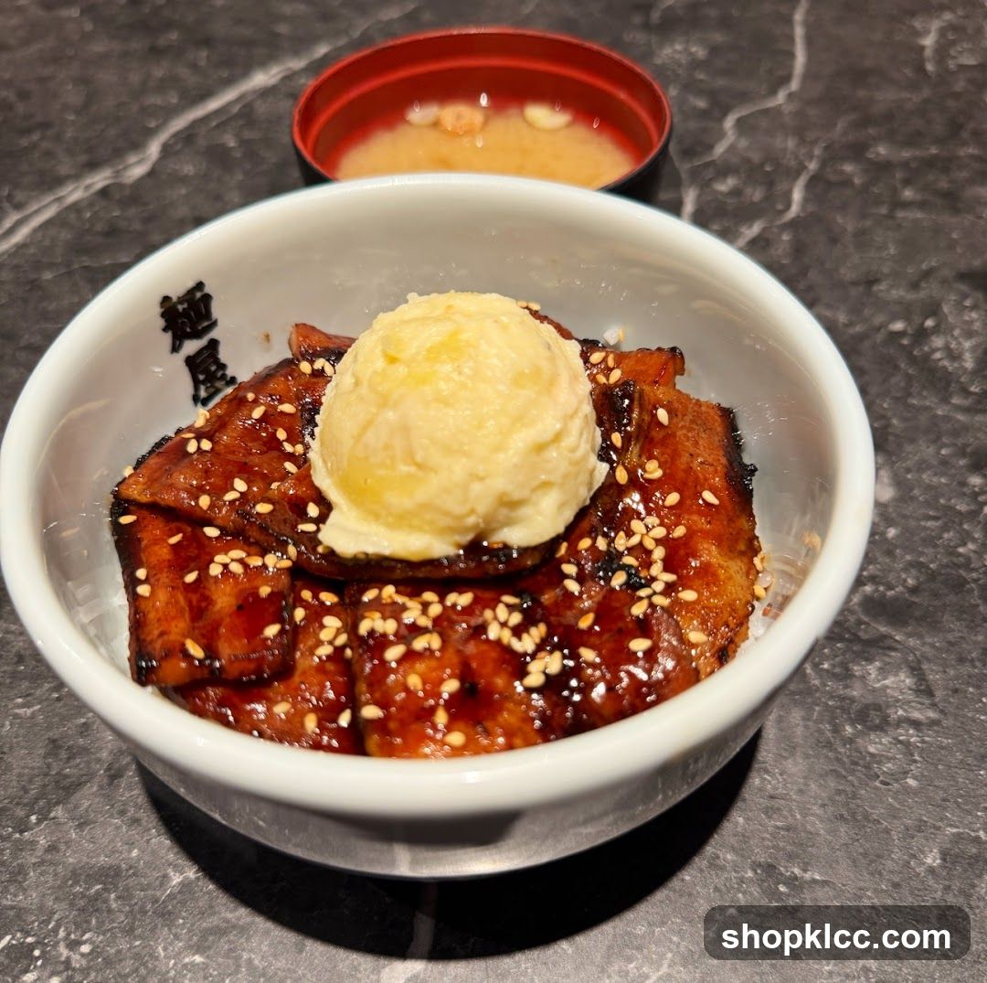 Unagi Donburi with Miso Soup