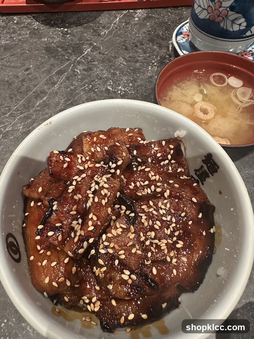 Pork Donburi with Miso Soup