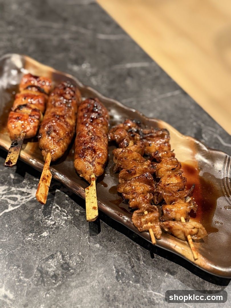 Skewers of grilled meat