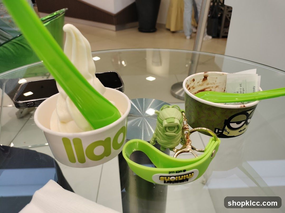 Frozen Yogurt and Minions Merchandise
