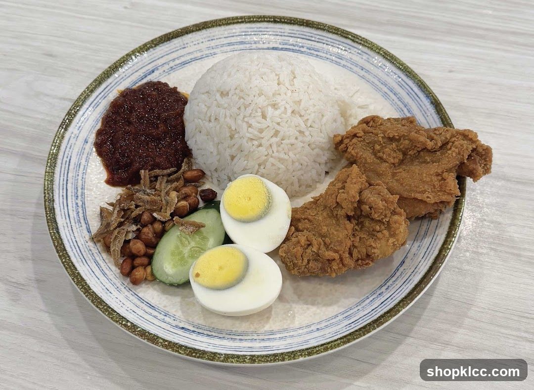 Nasi Lemak with Fried Chicken