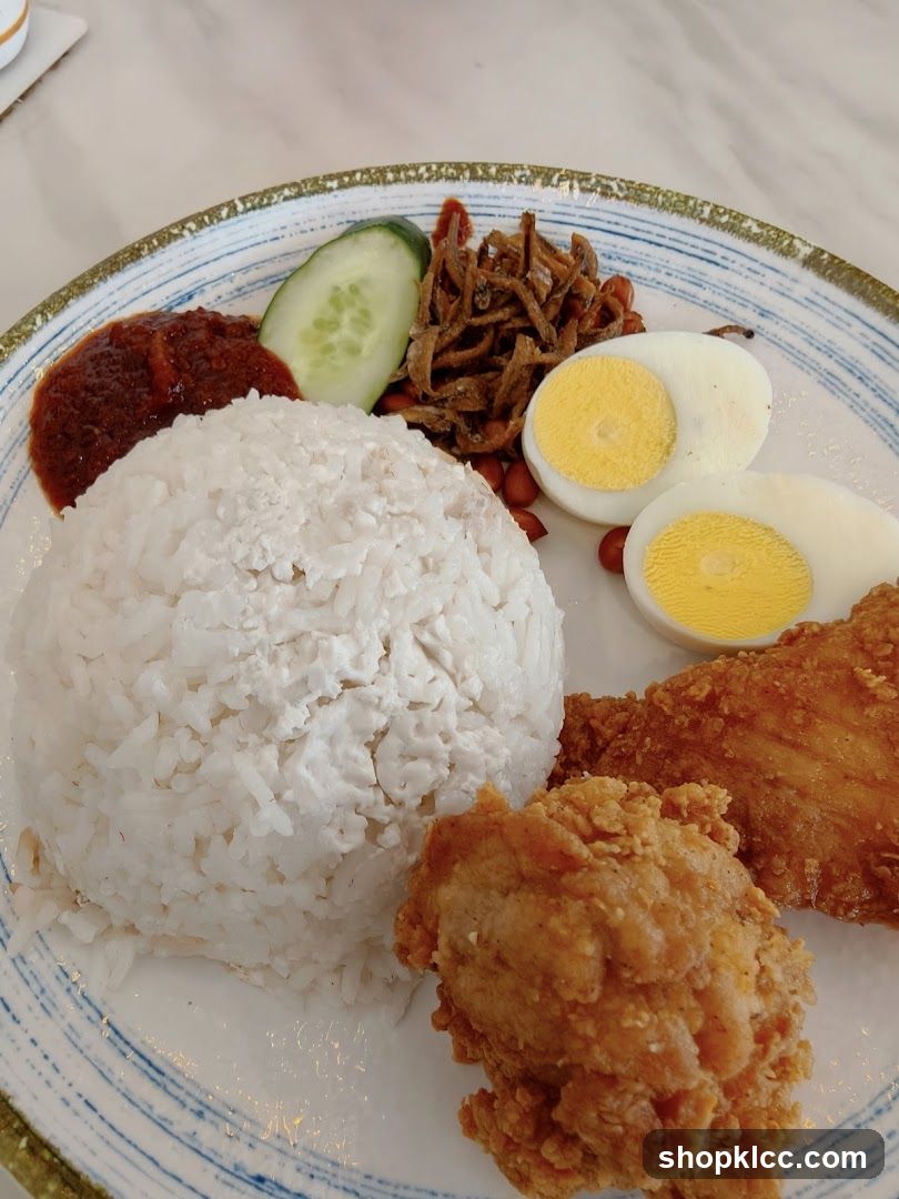 Nasi Lemak with Fried Chicken