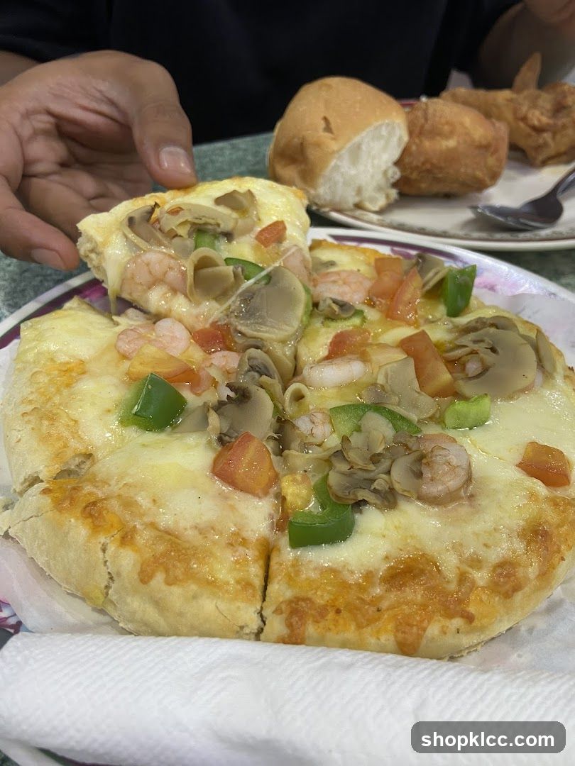 Seafood Pizza and Fried Chicken