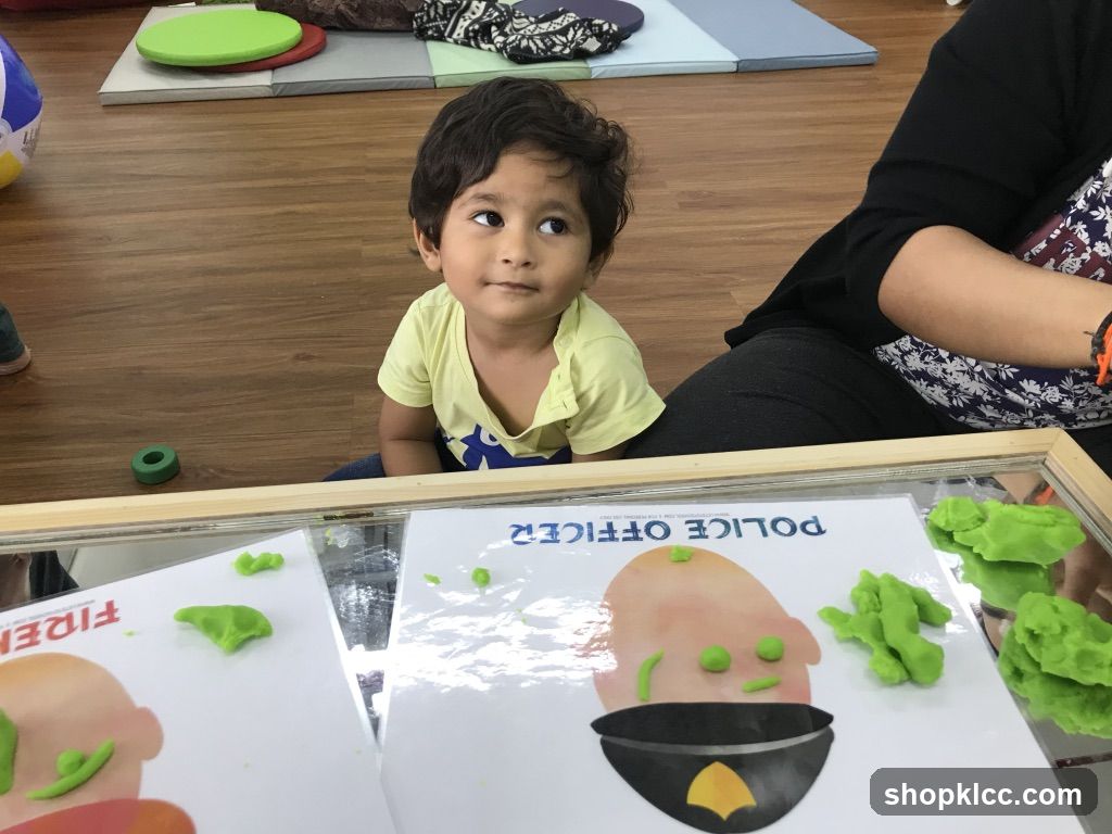 Child playing with playdough
