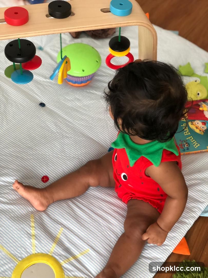 Baby playing with toys