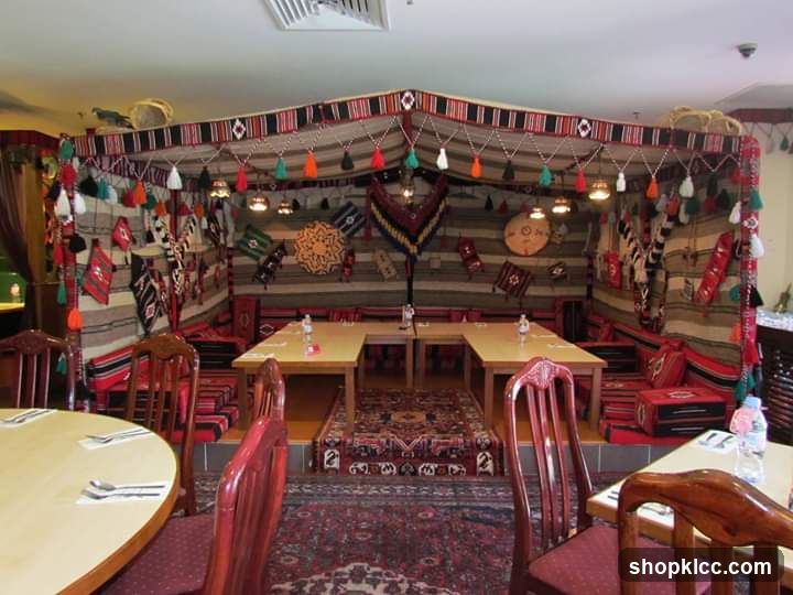 Restaurant Interior with Bedouin Tent Decor