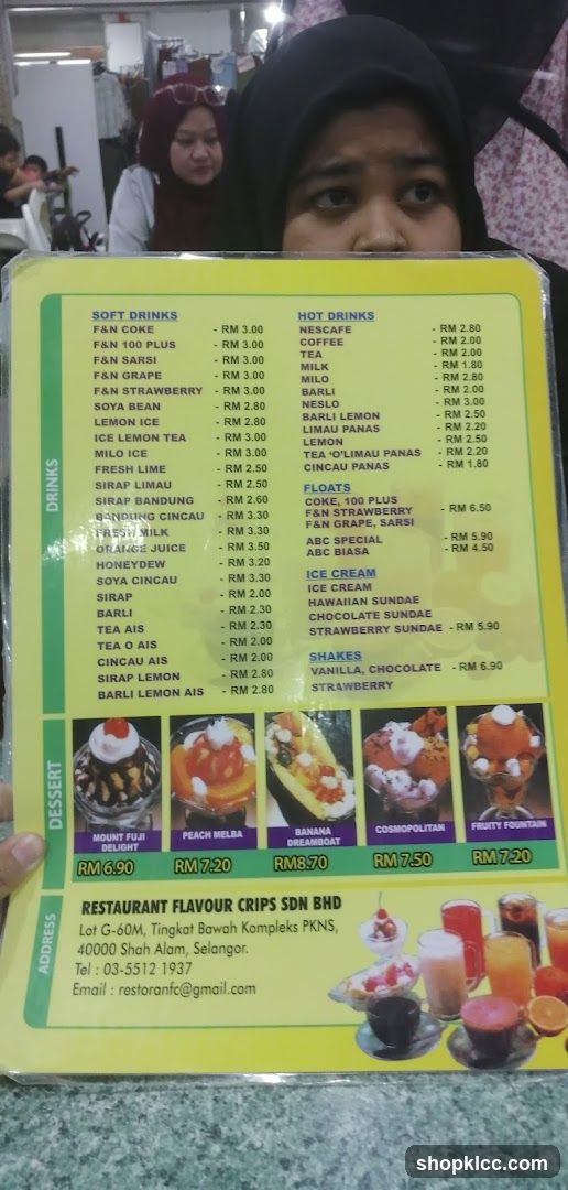 Restaurant Flavour Crisps Sdn Bhd Menu
