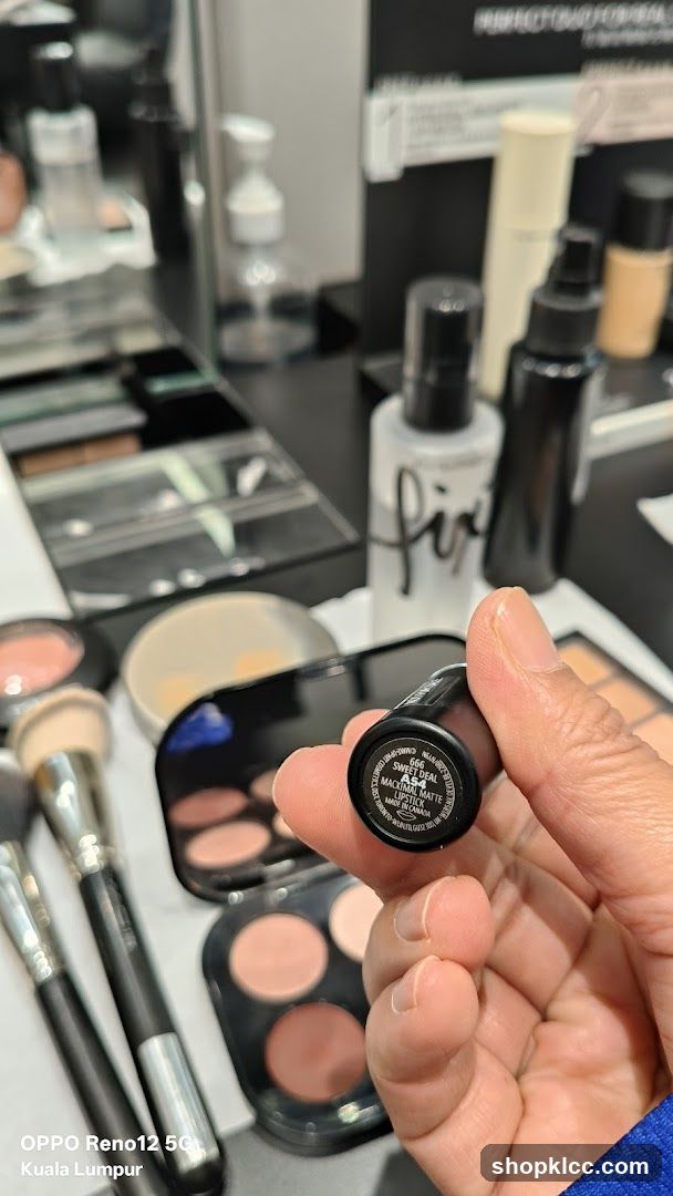 Close-up of Lipstick and Makeup Products