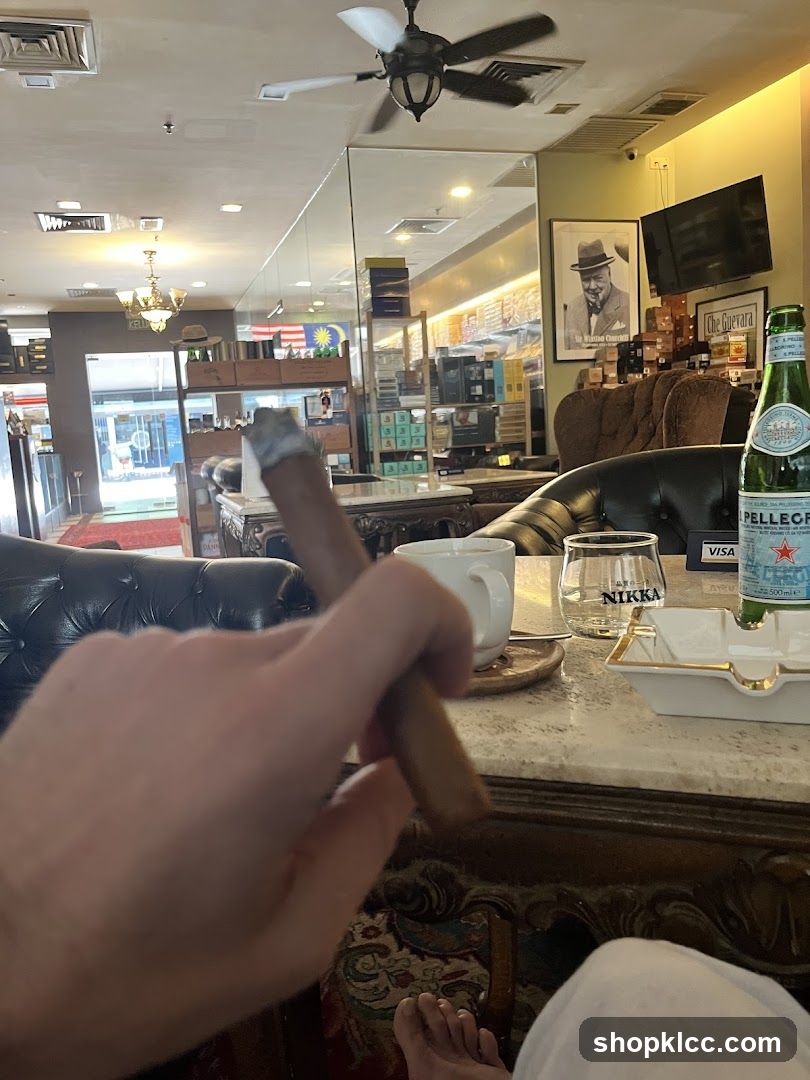 Interior Lounge with Cigar and Beverages