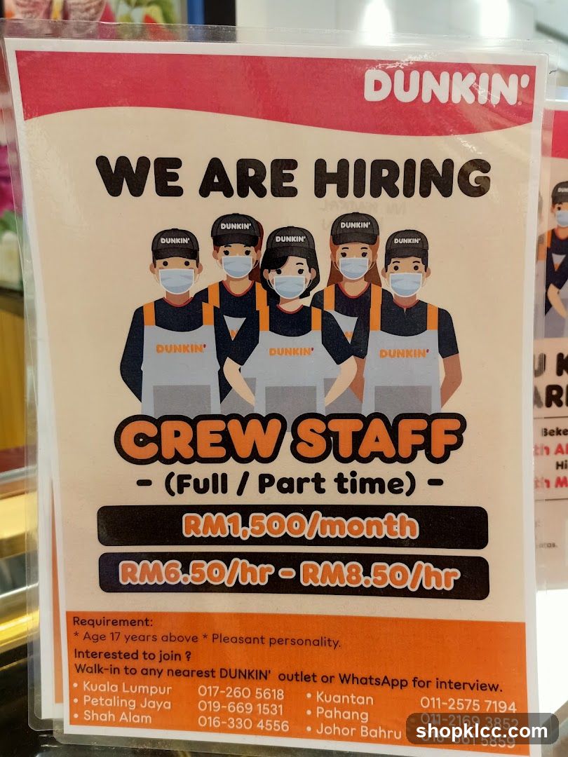 Dunkin' Hiring Poster