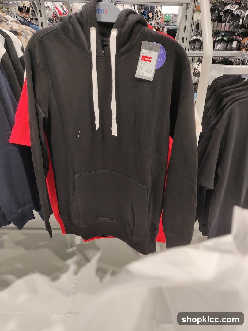 Black Hoodie on Display