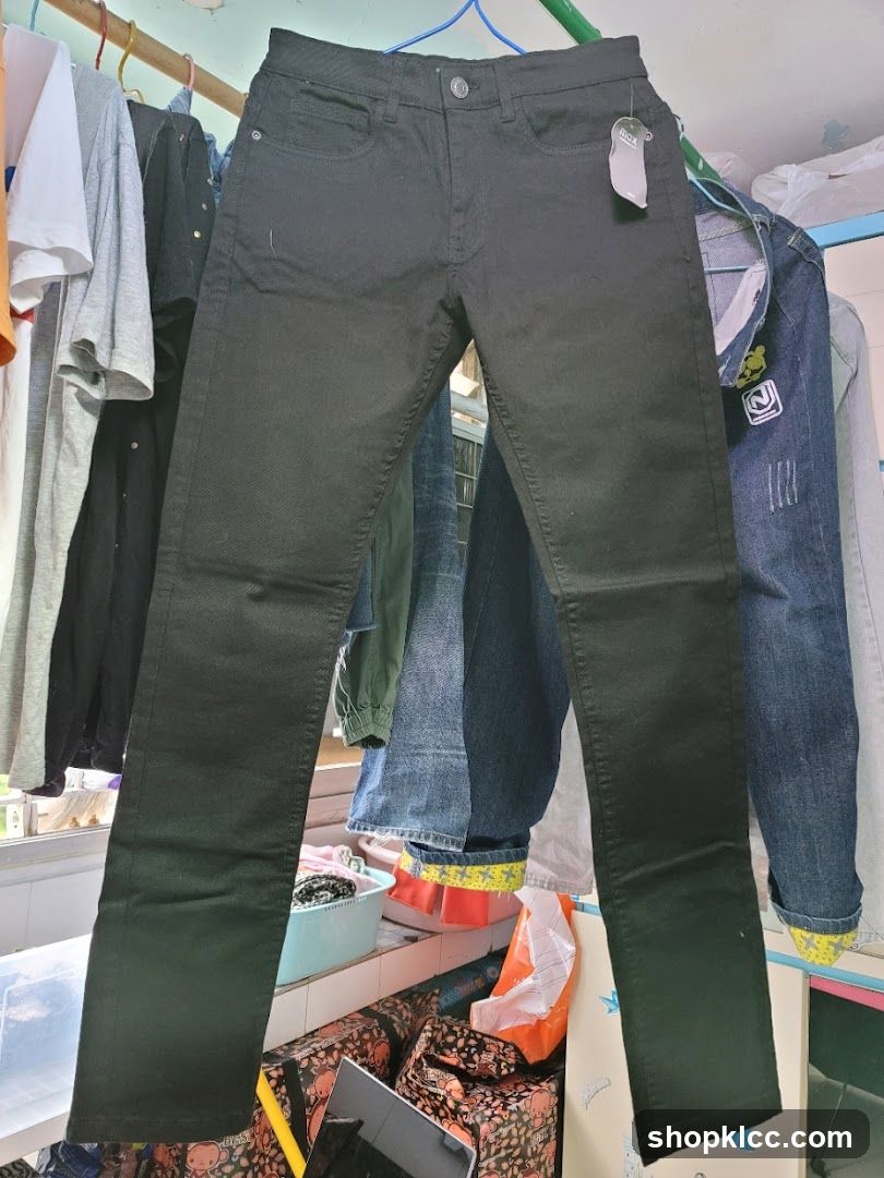 Black Jeans Hanging with Other Clothes