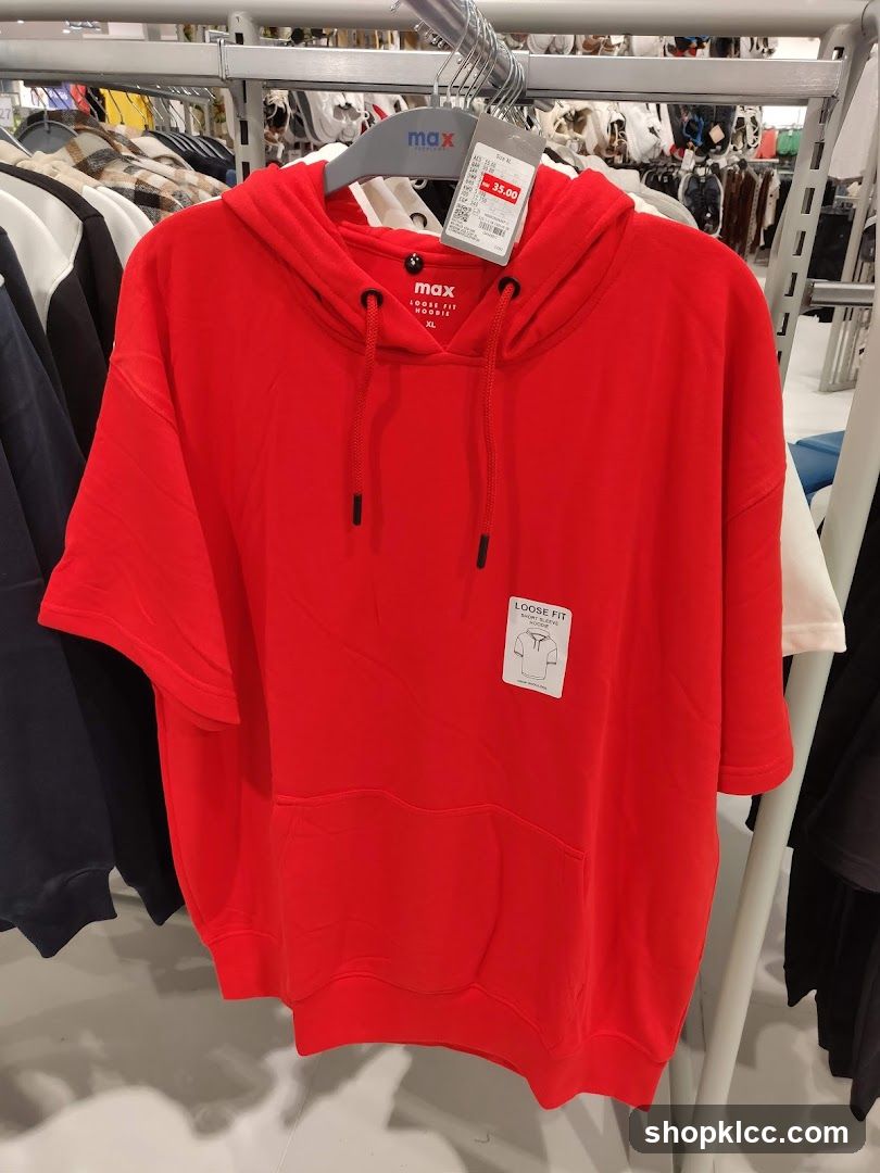 Red Short-Sleeve Hoodie
